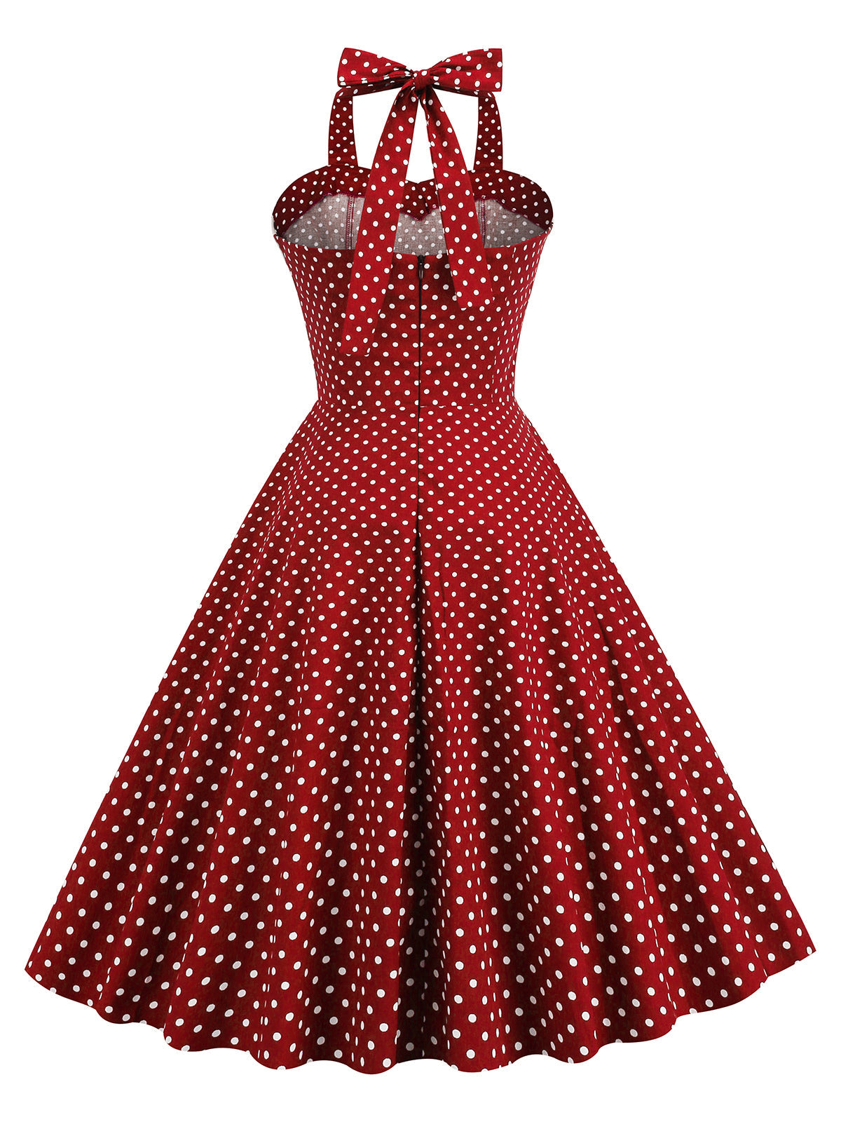 Halter Polka Dots Swing 1950-tallet Kjole