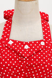 retro stil grime rød polka prikker 1950-tallet kjole