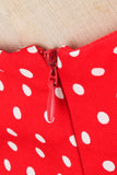 retro stil grime rød polka prikker 1950-tallet kjole