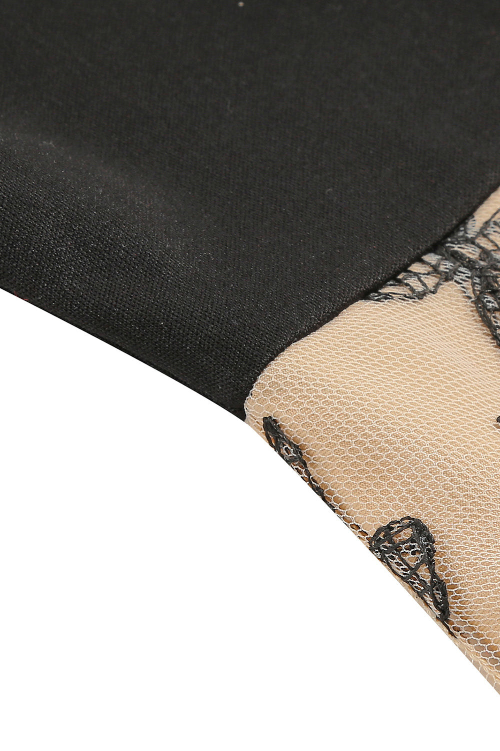 svart v-hals vintage 1950-tallet kjole med appliques