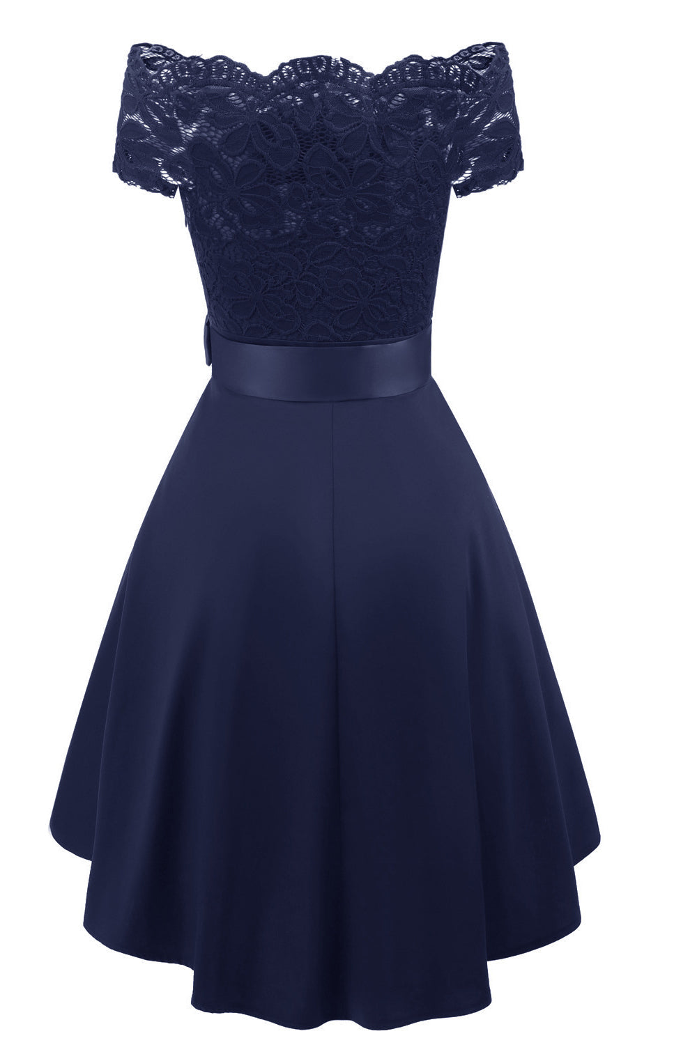 A Line Off the Shoulder Burgundy Blonder kjole med Bowknot