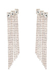 Fuchsia Beaded Rhinestone Party øredobber
