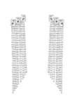 Fuchsia Beaded Rhinestone Party øredobber