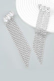 Fuchsia Beaded Rhinestone Party øredobber