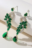Green Rhinestone Beaded Prom øredobber