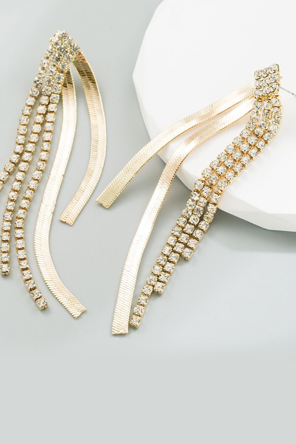 Golden Beaded Prom øredobber