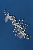Håndlaget Rhinestone Pearls Bridal Hair Tilbehør