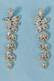 Vintage enkle Rhinestone Gold Leaf øredobber