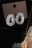 Enkle Rhinestone ovale øredobber