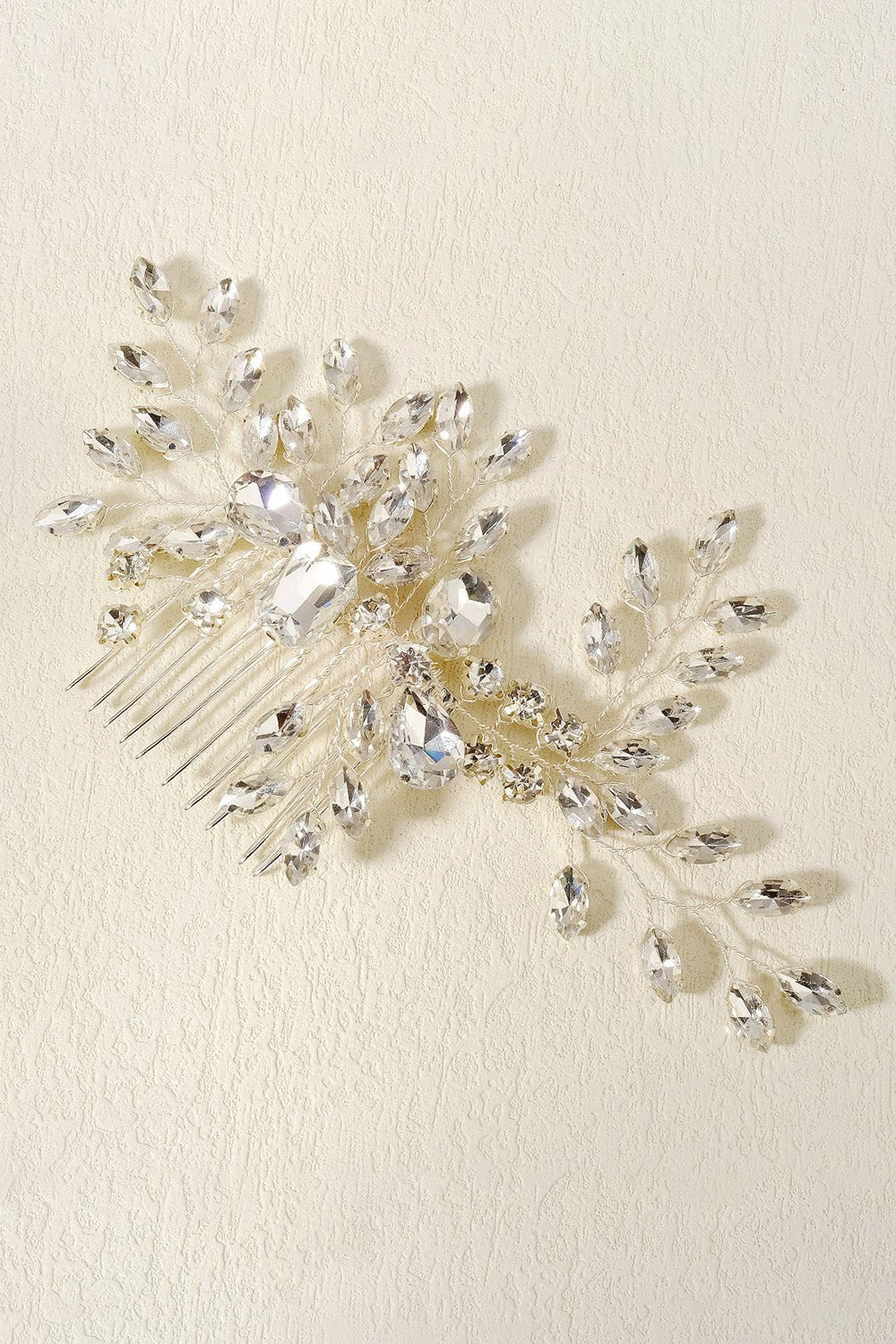 Håndlaget Crystal Flower Bridal hodeplagg