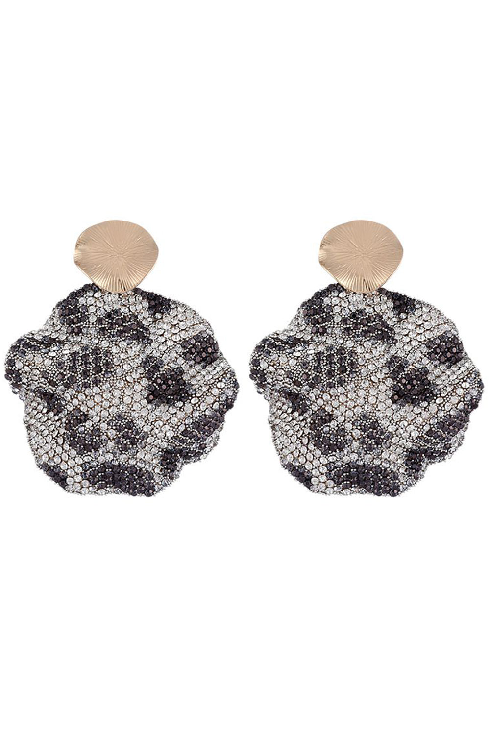 Leopard Rhinestones glitrende øredobber