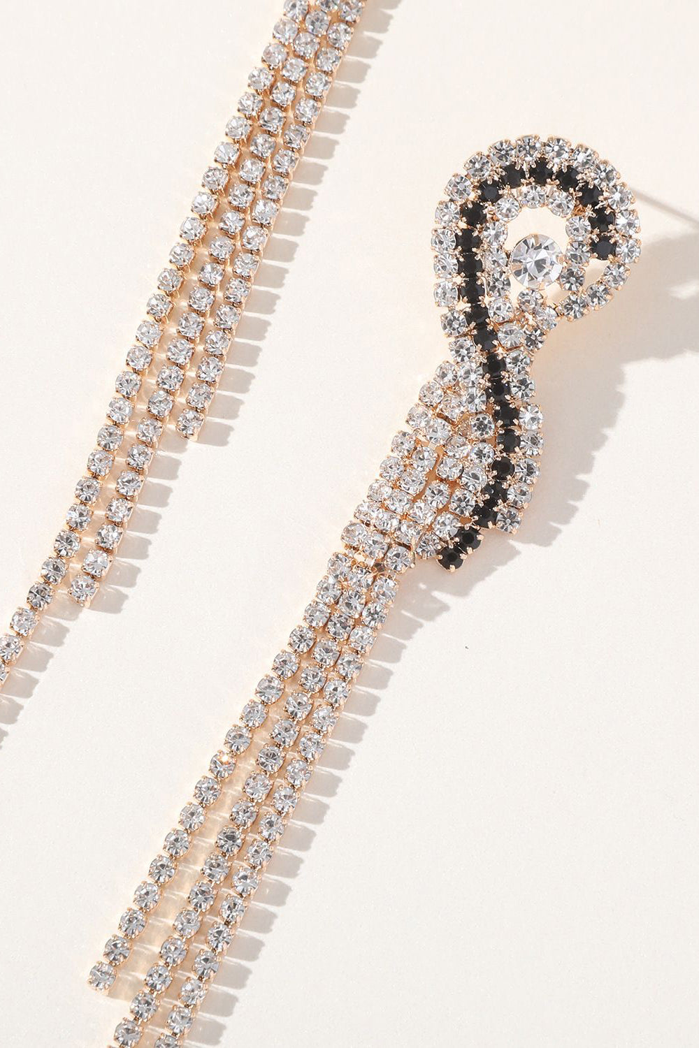 Rhinestones glitrende lange dusk øredobber