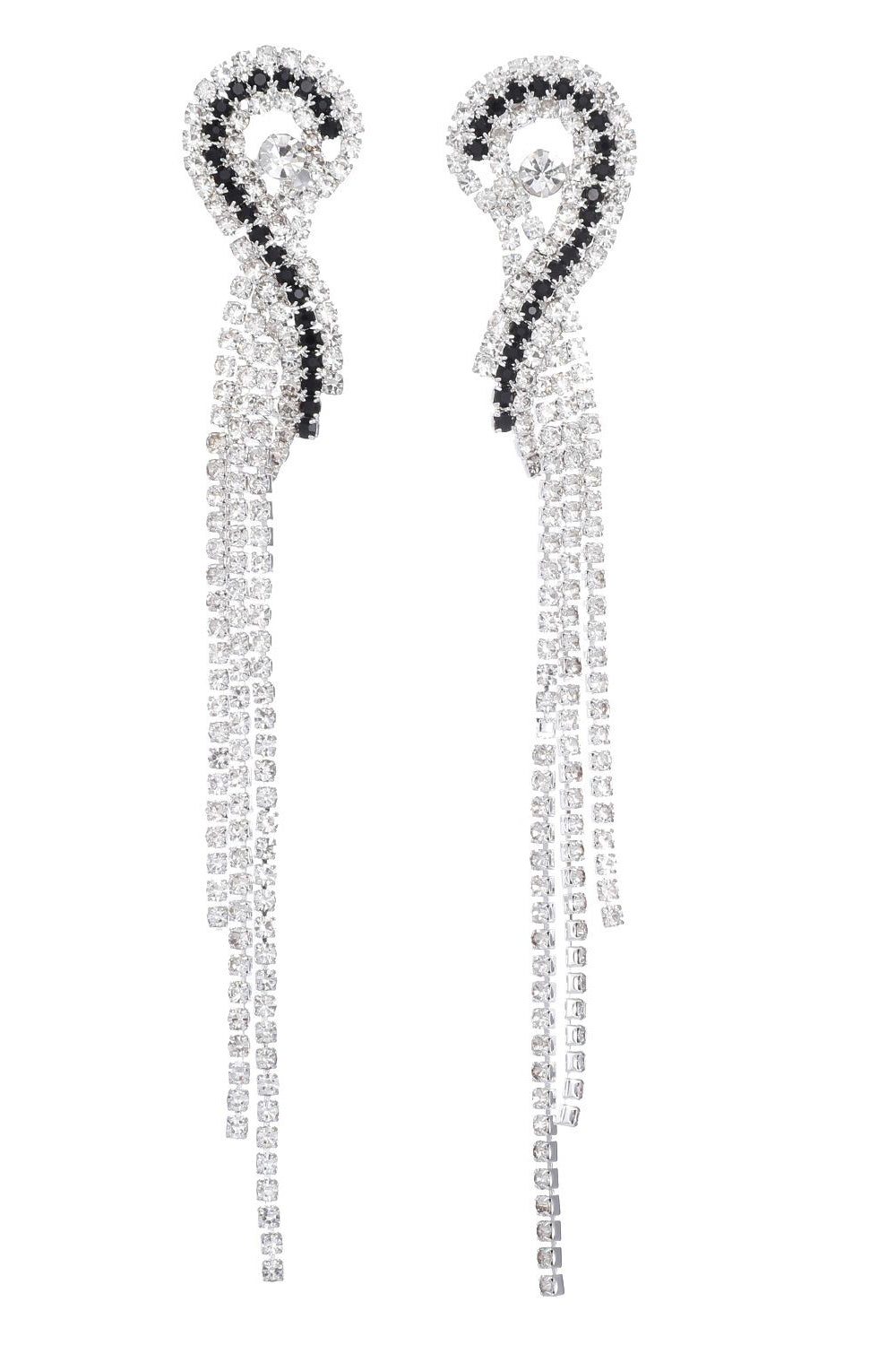 Rhinestones glitrende lange dusk øredobber