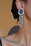 Sparkly Rhinestones Vann Drop Dusk øredobber