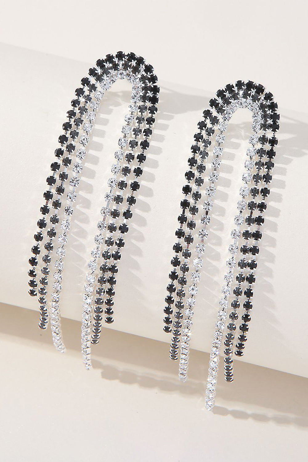 Sølvdusk Rhinestones øredobber