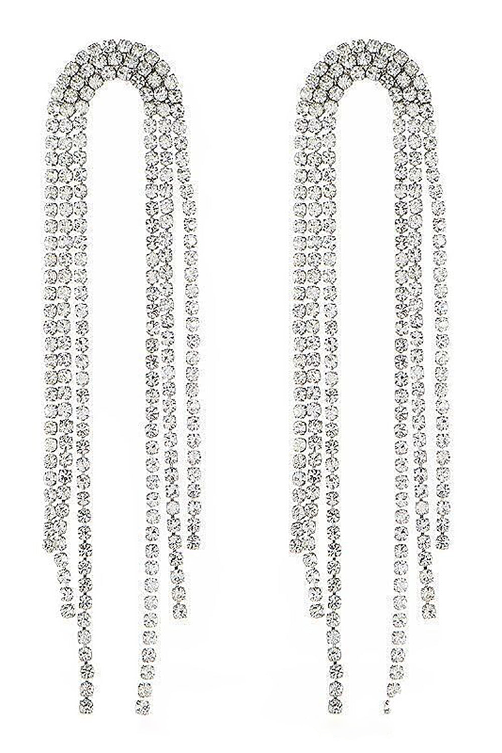 Sølvdusk Rhinestones øredobber