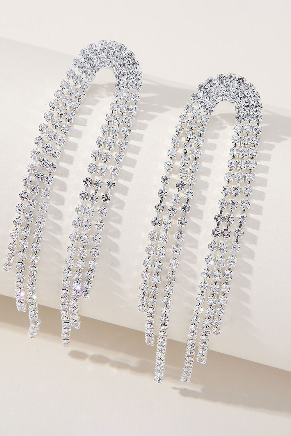 Sølvdusk Rhinestones øredobber