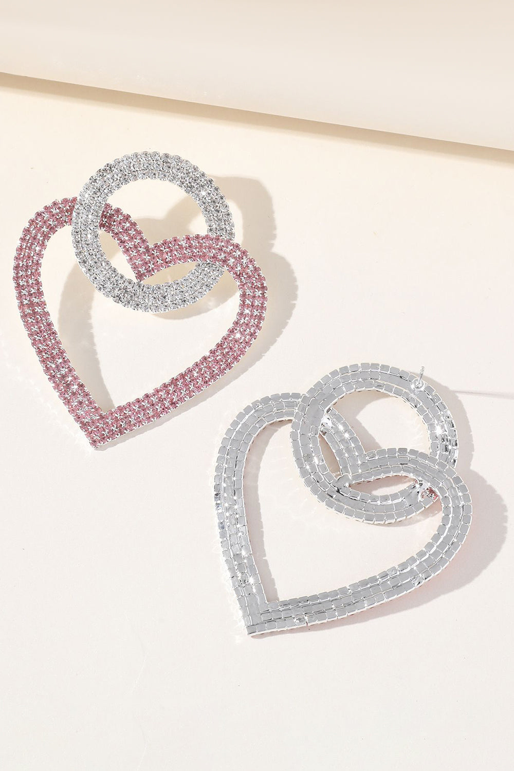 Sparkly Rhinestones Heart øredobber