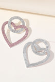 Sparkly Rhinestones Heart øredobber