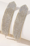 Golden Rhinestones Long Tassel øredobber