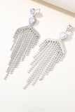 Sølv Zircon Tassel Rhinestones øredobber