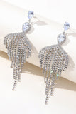 Sølv Zircon Tassel Rhinestones øredobber