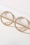 Golden Rhinestones runde øredobber