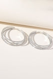 Sølv Rhinestones Round Hoop øredobber