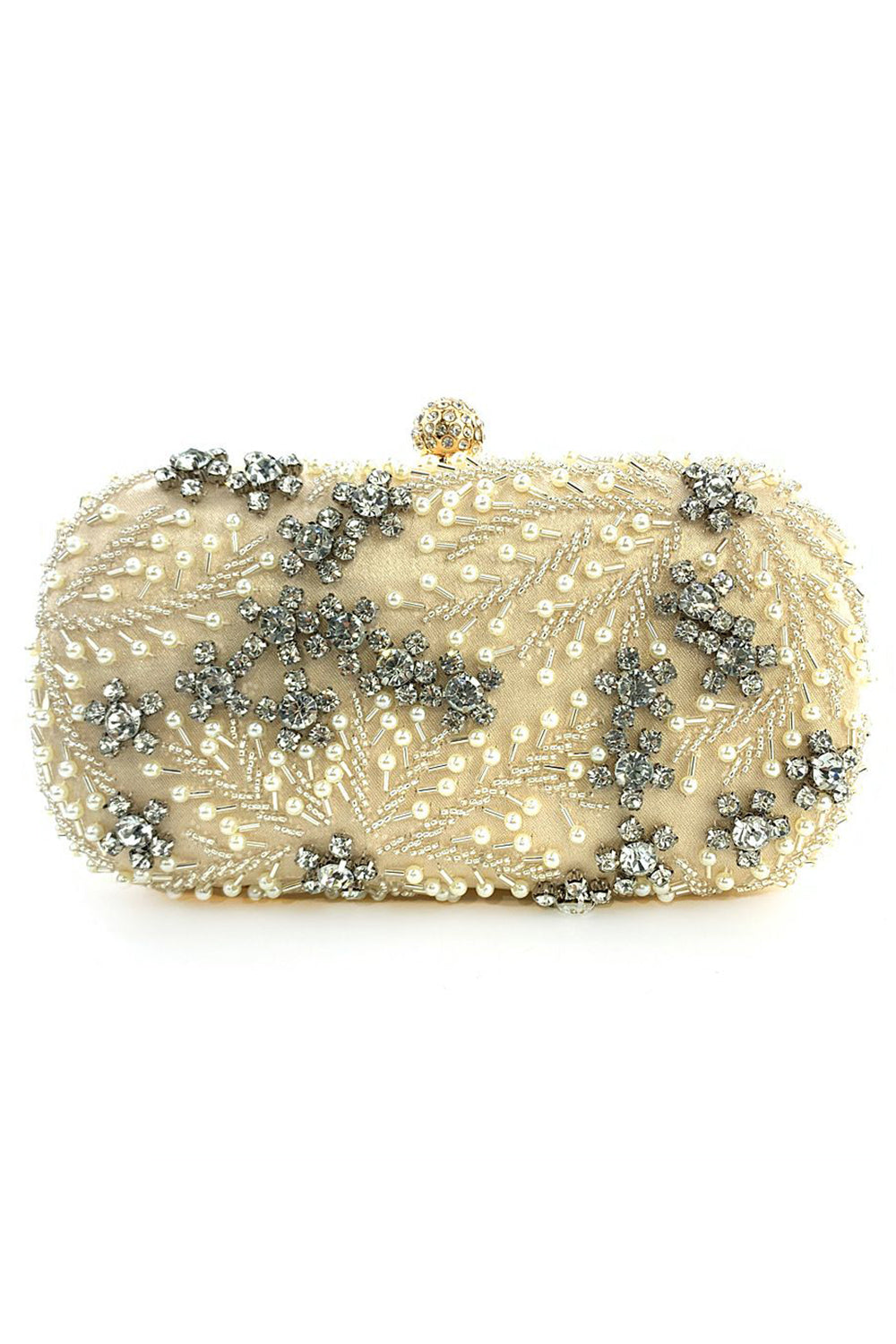 Svart Beaded Evening Clutch Bag