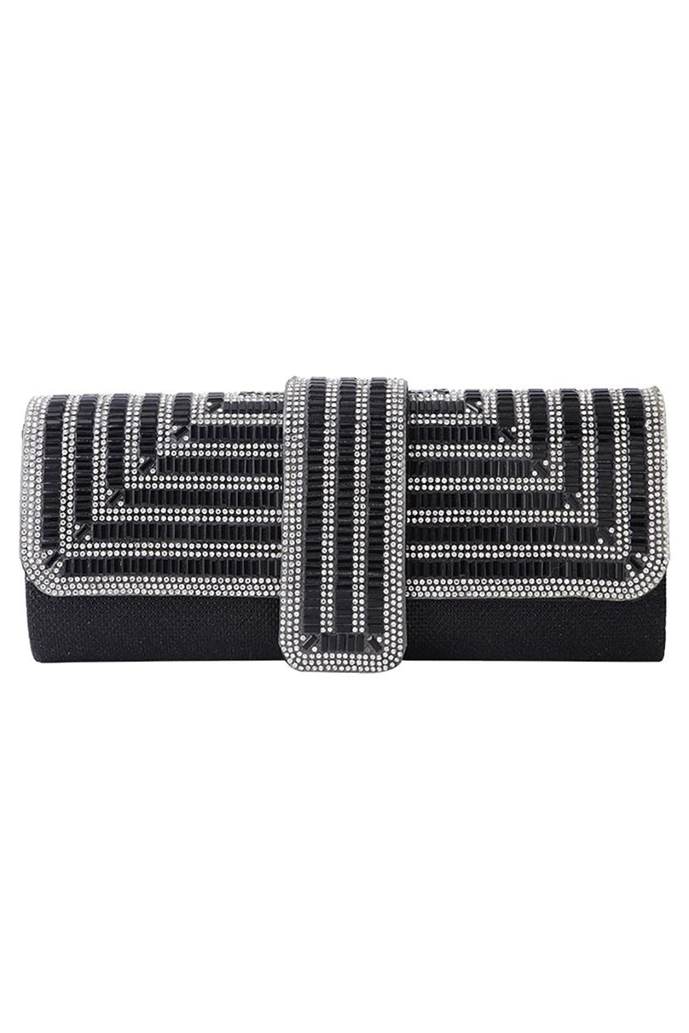 Sparkly Black Rhinestone kveldsfest veske