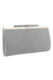 Sølv Rhinestone Evening Clutch Bag