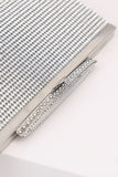 Sølv Rhinestone Evening Clutch Bag