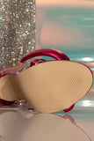 Fuchsia Ankel stropp Høy hæl Sandal