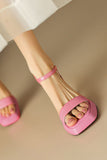 Svart åpen tå høyhælt sandal