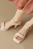 Svart åpen tå høyhælt sandal