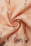A-Line Blush Casual kjole med korte ermer