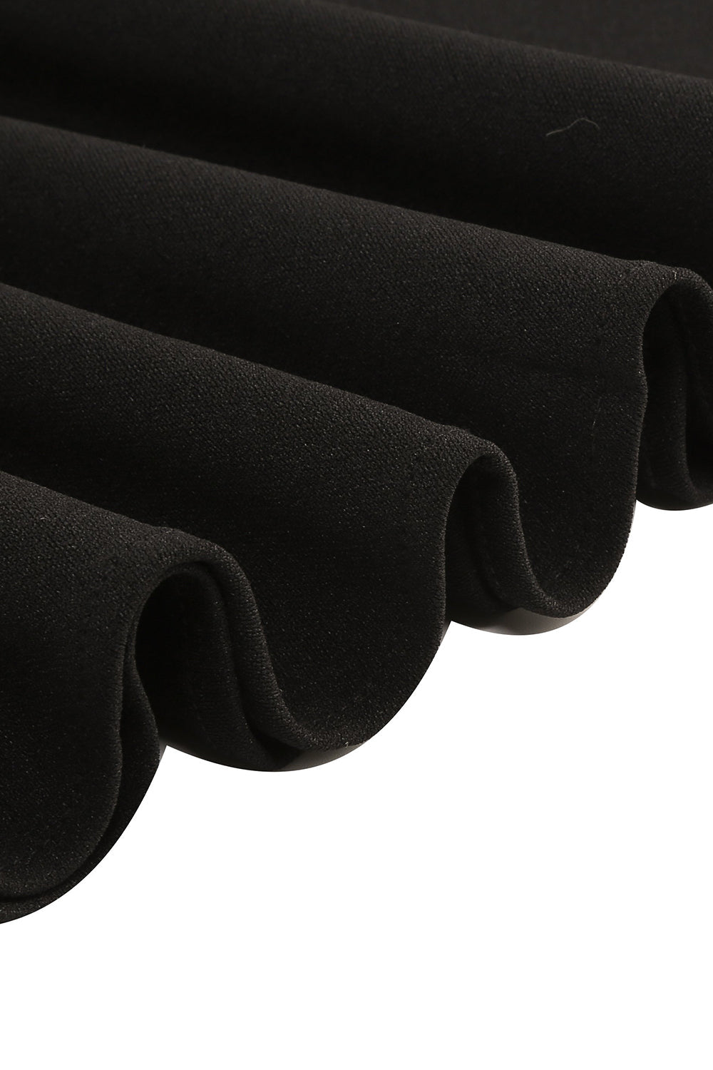 Svart En linje Lange ermer 1950-tallet Kjole med blonder