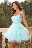 Hot Pink A Line Tylle Søt Homecoming Dress