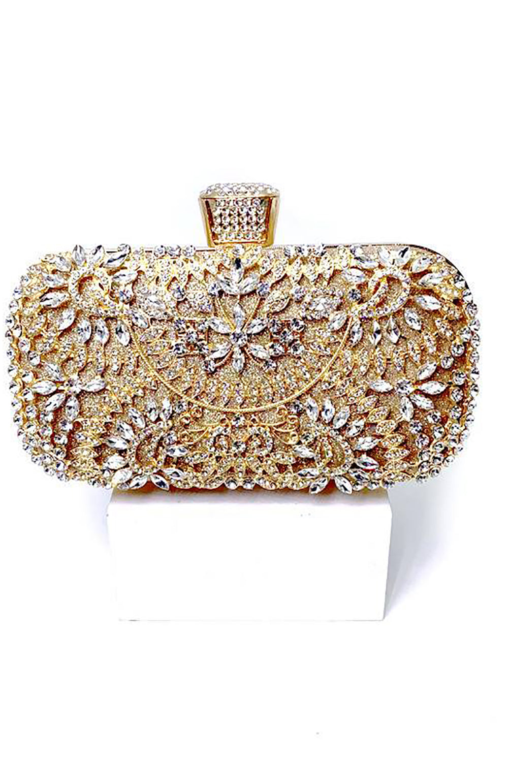Glitrende Rhinestone Black Evening Party veske