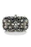 Rhinestone glitrende svart festclutchveske