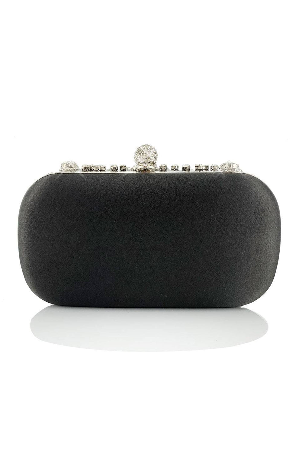 Rhinestone glitrende svart festclutchveske