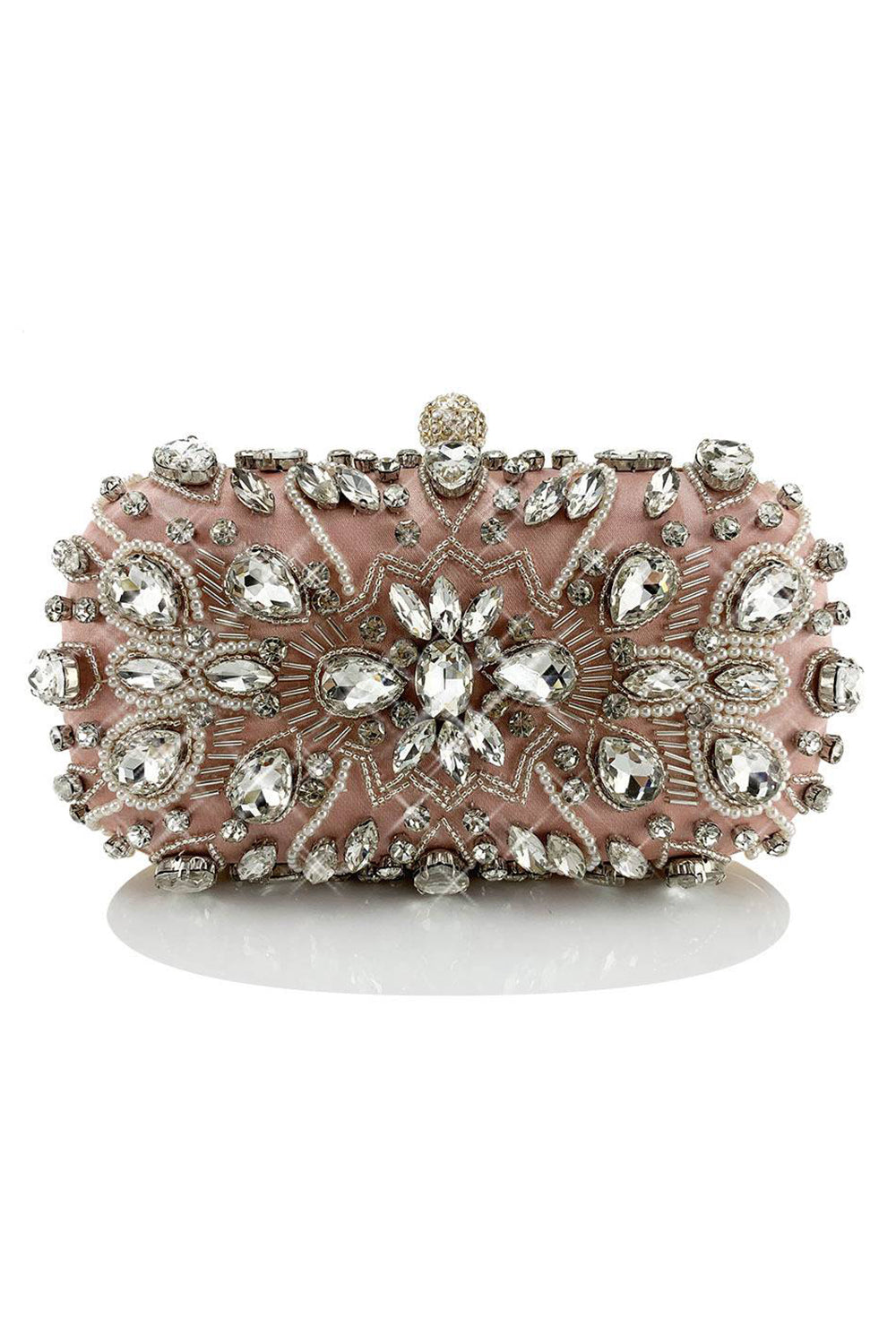 Rhinestone glitrende svart festclutchveske