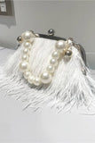 Blå dusk perle kveldsfest clutch bag