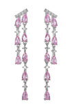 Rosa Rhinestone lange øredobber