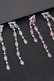 Rosa Rhinestone lange øredobber