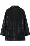 Svart Sparkly Sequin 2 Piece Kvinner Drakter