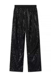 Svart Sparkly Sequin 2 Piece Kvinner Drakter
