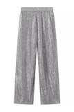 Svart Sparkly Sequin 2 Piece Kvinner Drakter
