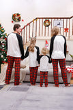Lange ermer rutete familie julepyjamas