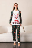Mørkegrønn hjort Christmas Familie pyjamas sett